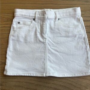 J. Crew Crewcuts white denim skirt. Size 8. Good condition!